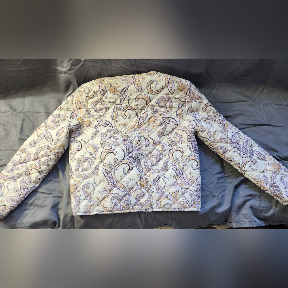 Paisley Quilted Button Up Jacket - Picture 4 of 5